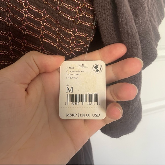 NWT Free People Easy To Love Bubble Mini Dress‎ size medium color expresso beans - Picture 4 of 12